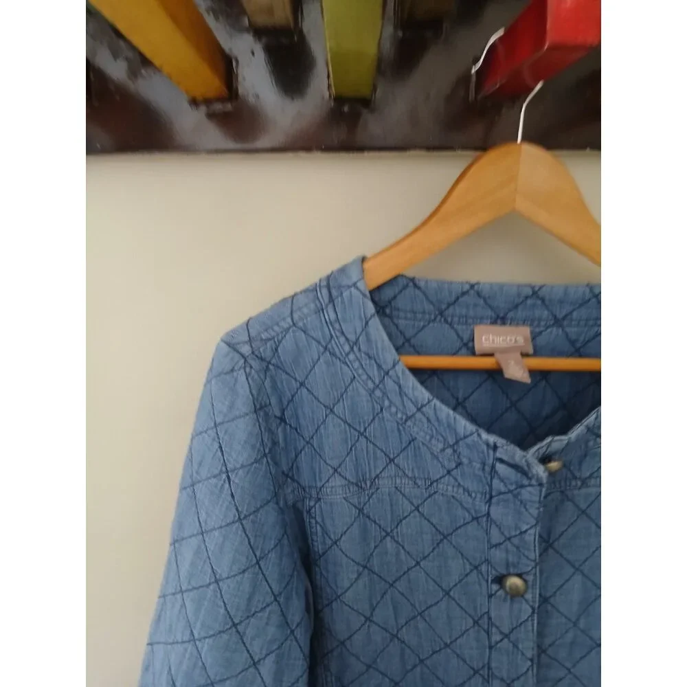Chico's Quilted Jacket - Picture 3 of 11